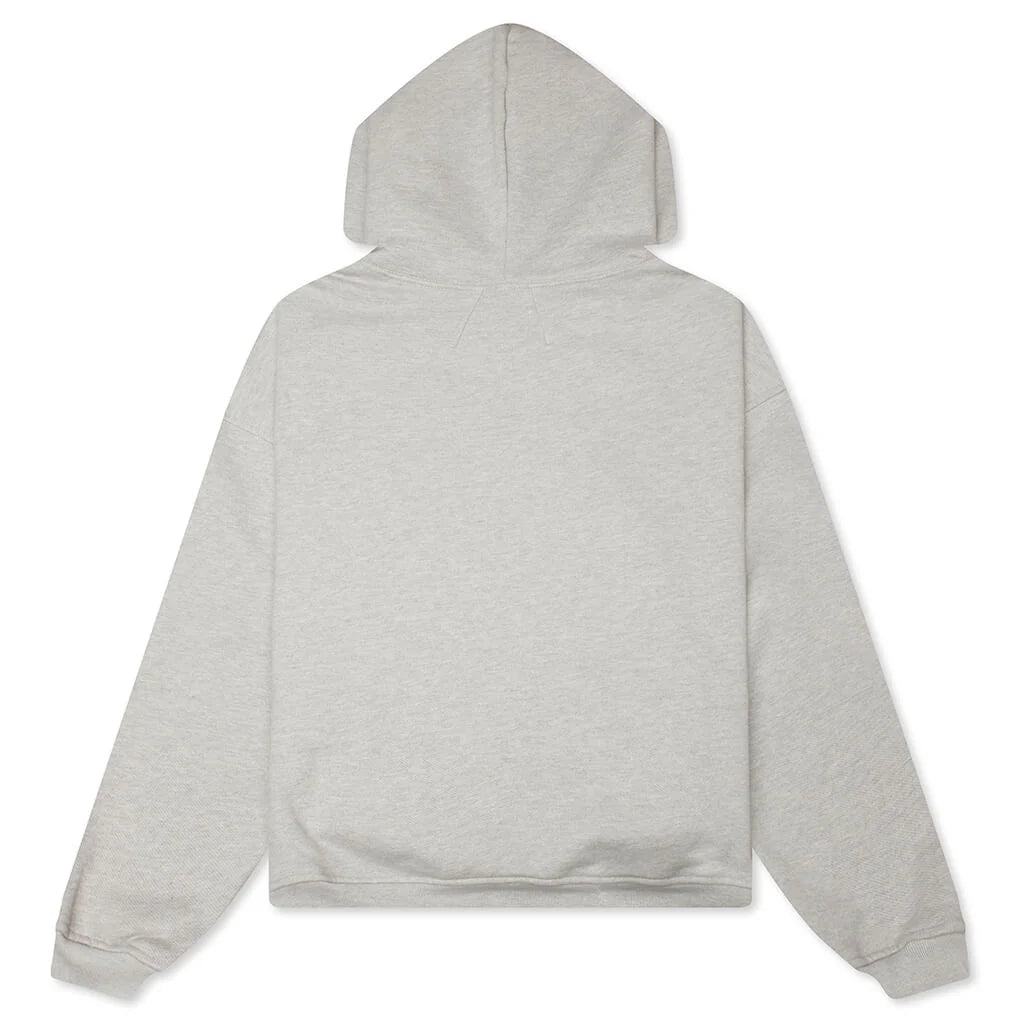 USA Flag Hoodie Heather Grey Black