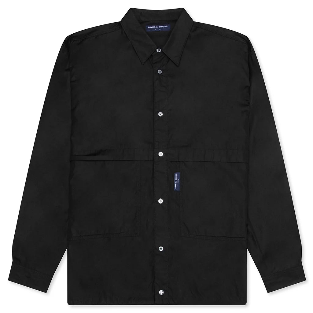 Drawstring L S Shirt Black
