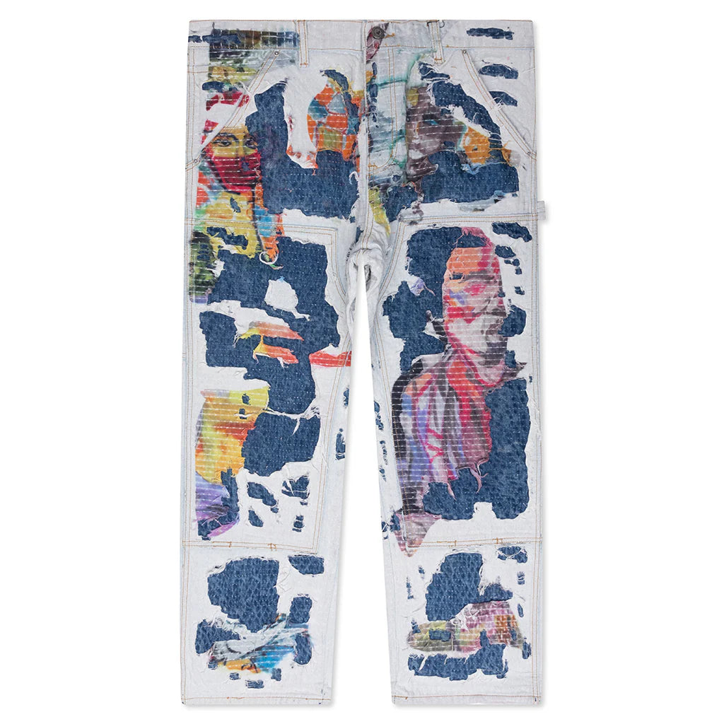 Boro Stitched Double Knee Pant Multi