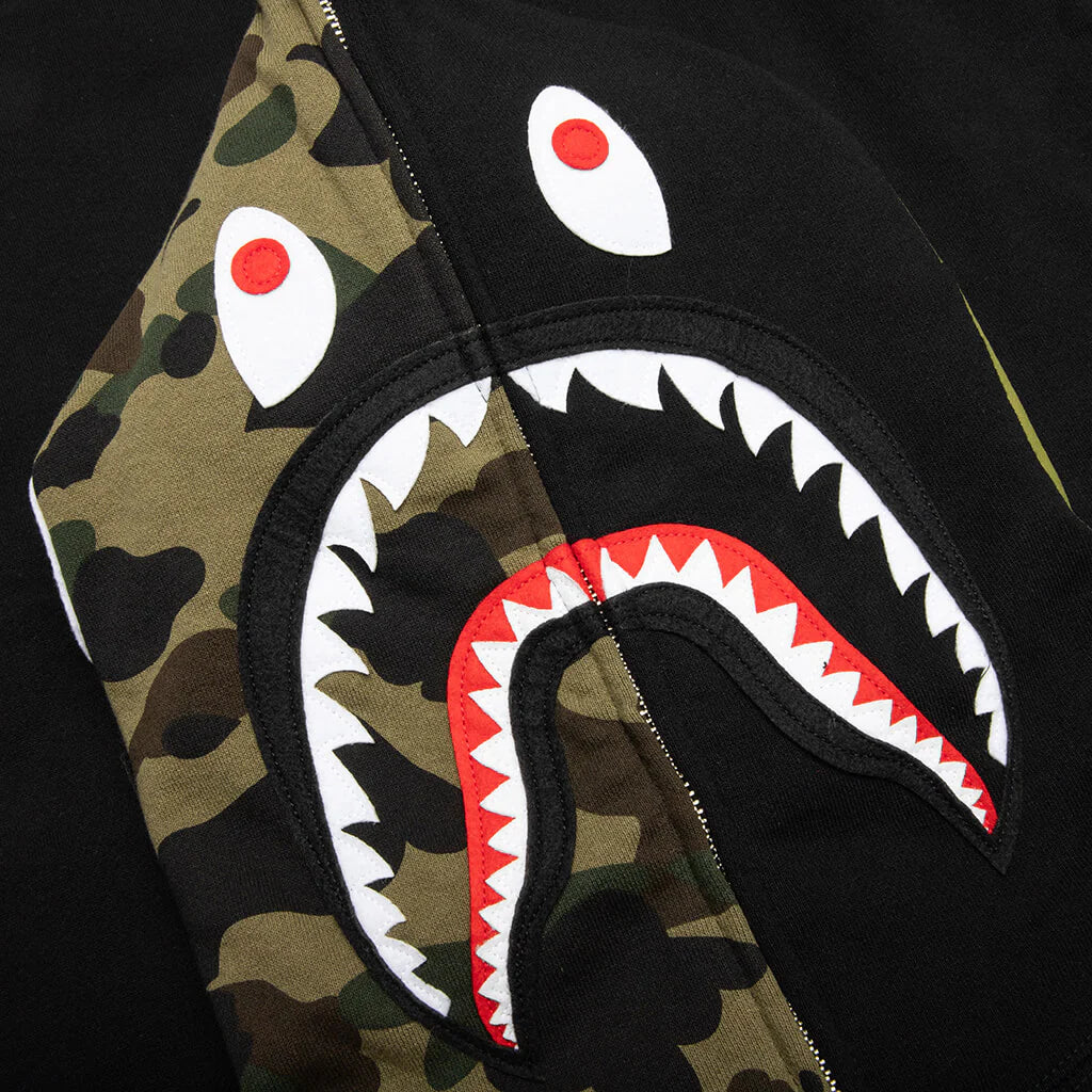 Shark Full Zip Hoodie Black