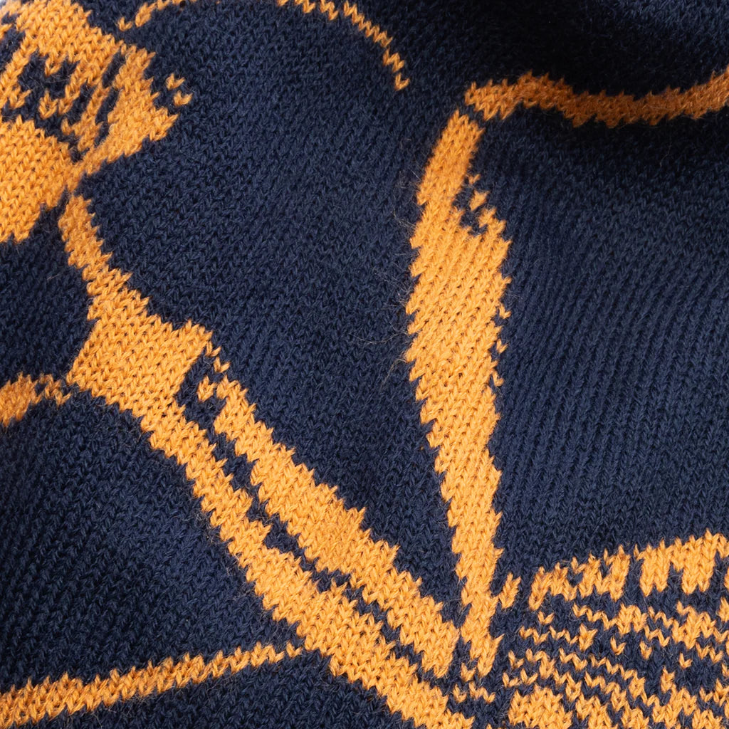 Praying Mantis Beanie Navy Blue
