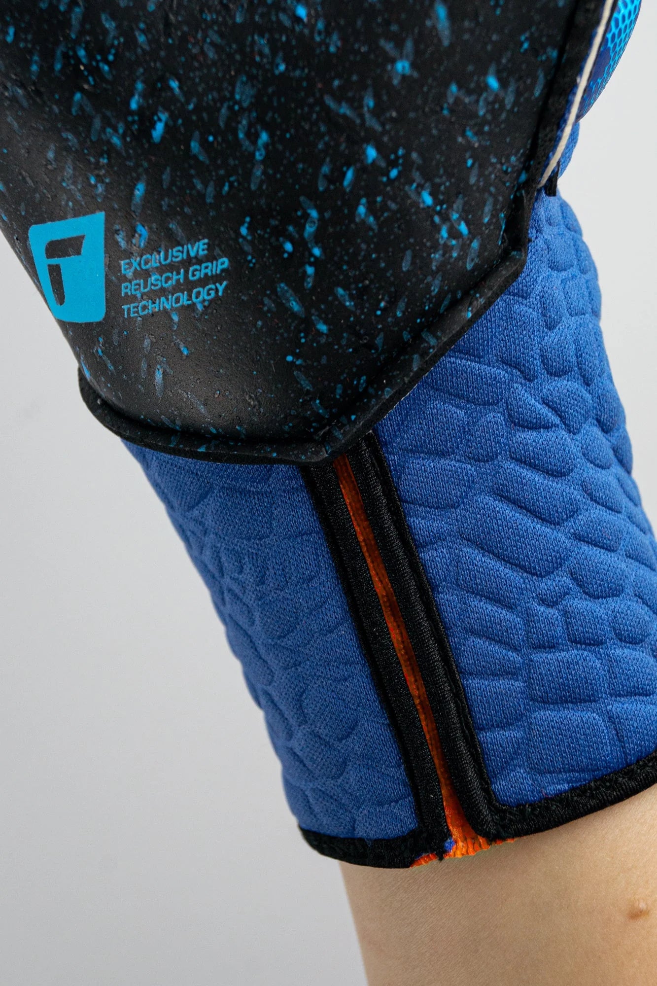 Reusch Attrakt Fusion Strapless Adaptiveflex Goalkeeper Gloves Blue Orange Black