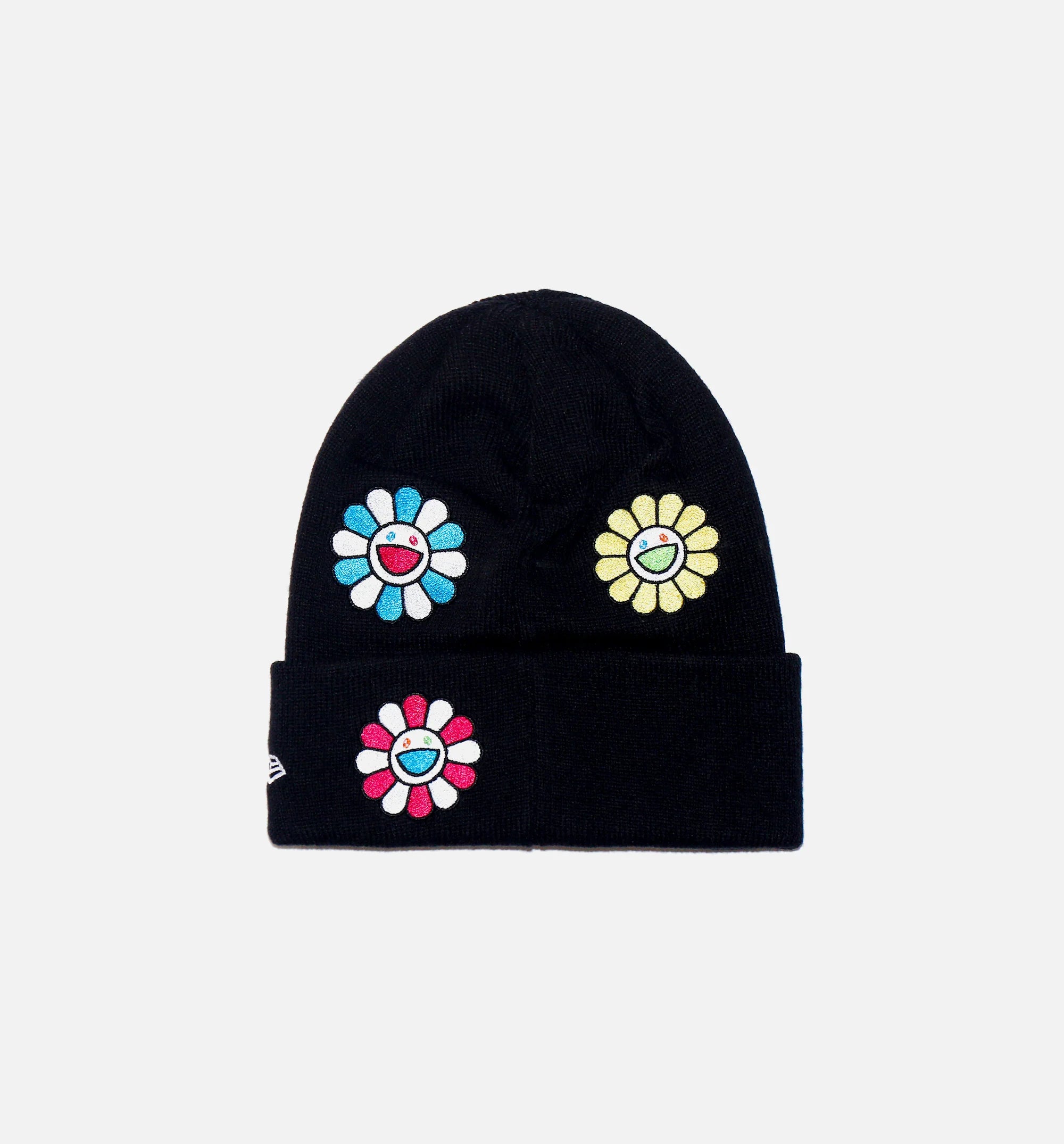 New Era x Takashi Murakami Basic Cuff Knit Beanie Mens Hat Black Multi