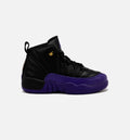 Air Jordan 12 Retro Field Purple Preschool Lifestyle Shoe Black Purple