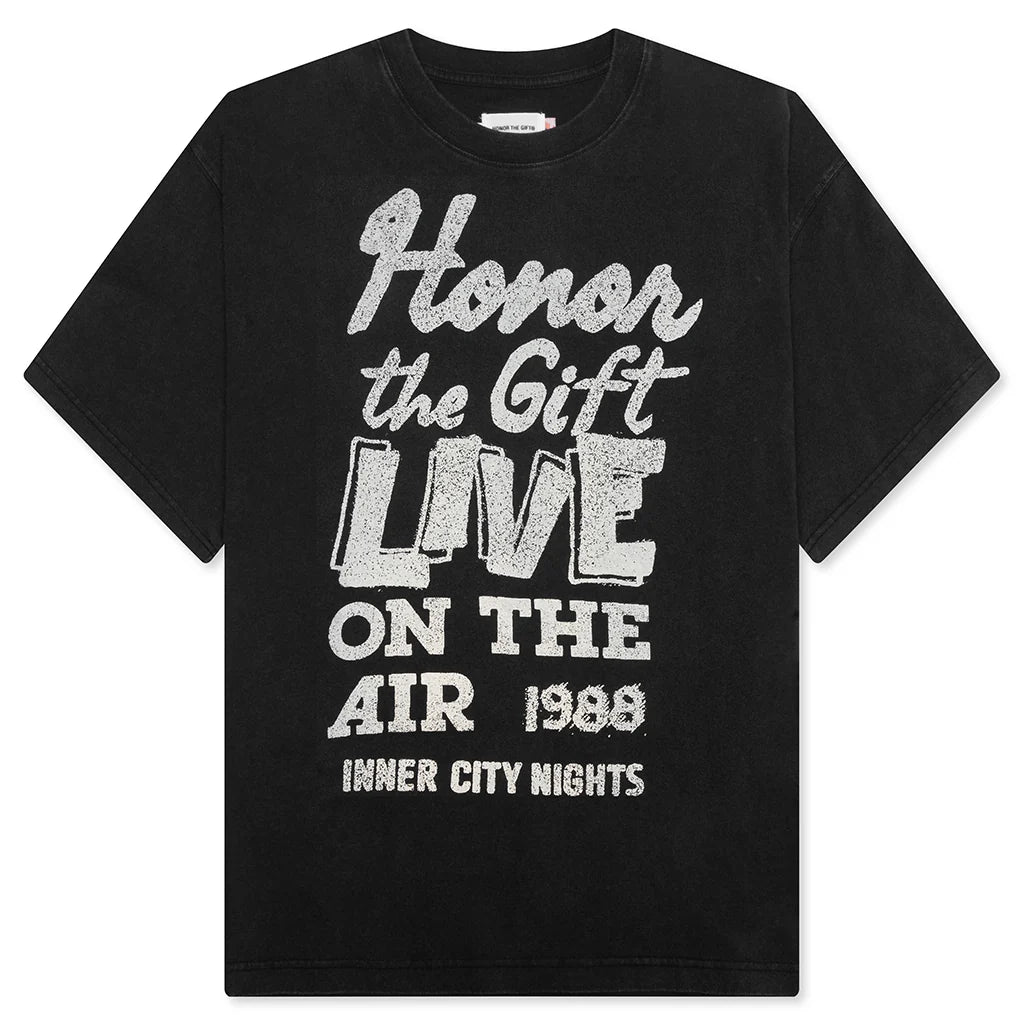 Live On The Air T Shirt Black