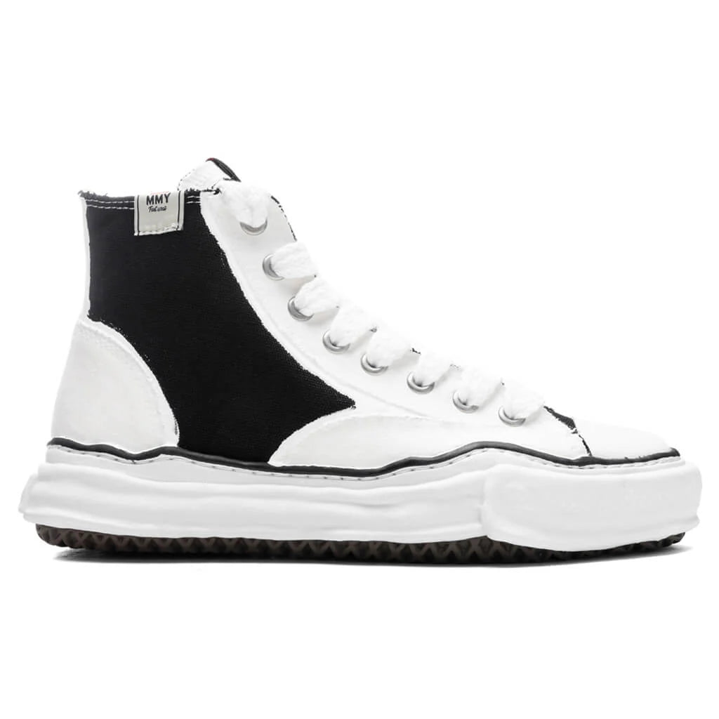 Peterson High OG Sole Rubber Painted Canvas Sneaker Black White