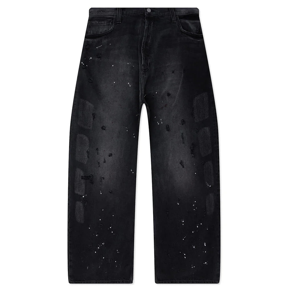 Baggy Moto Pant Washed Black