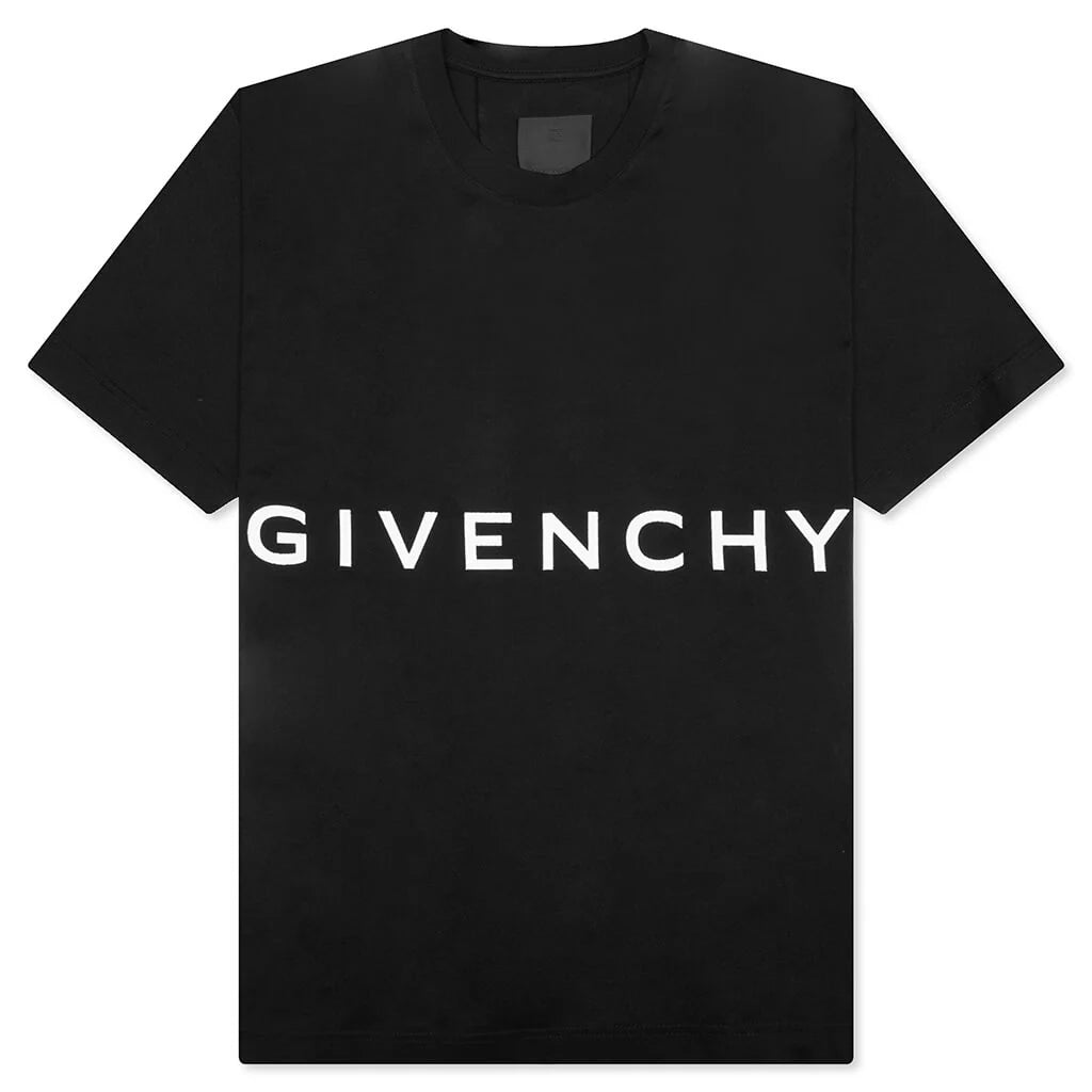 Oversized Fit Reverse Logo T shirt Black