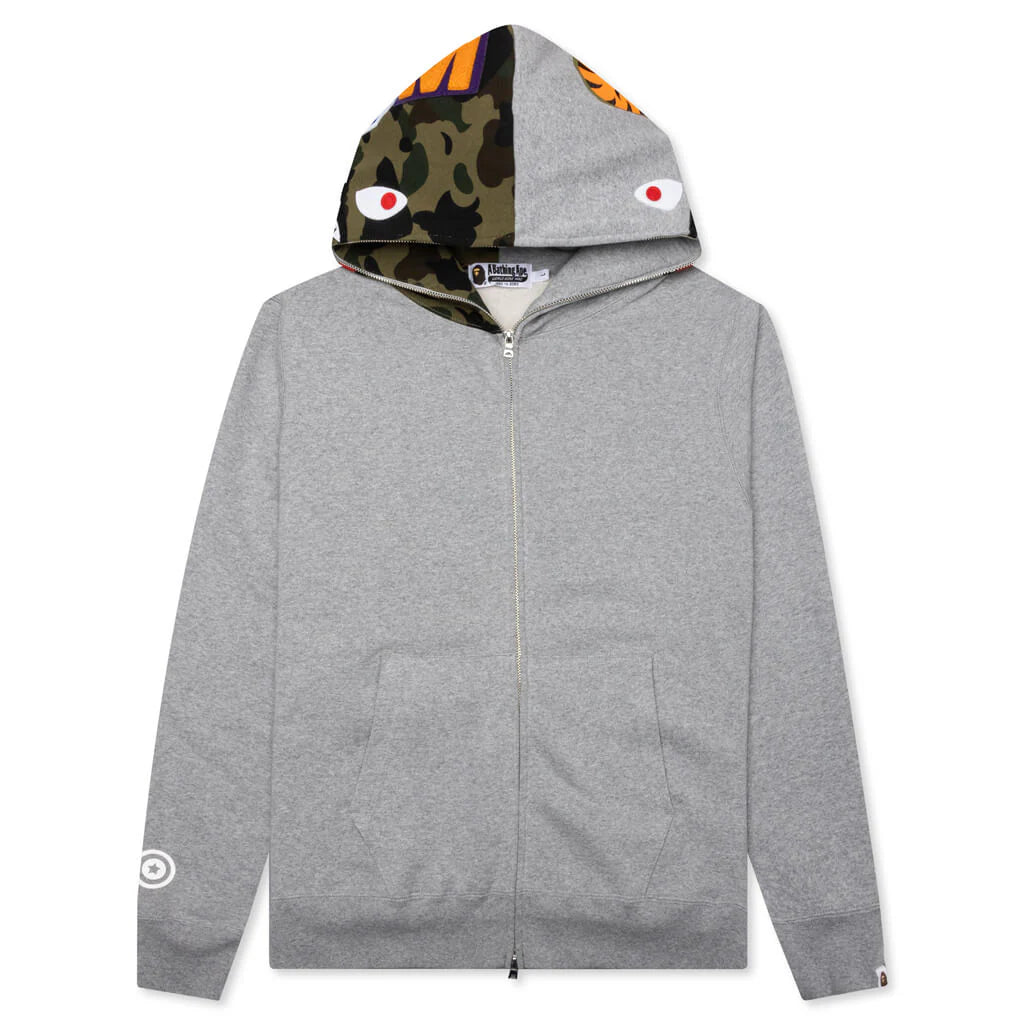 Shark Full Zip Hoodie Grey