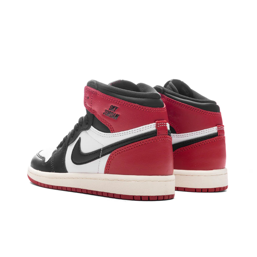 Air Jordan 1 Retro High OG PS Black Toe Reimagined White Black Varsity Red Sail