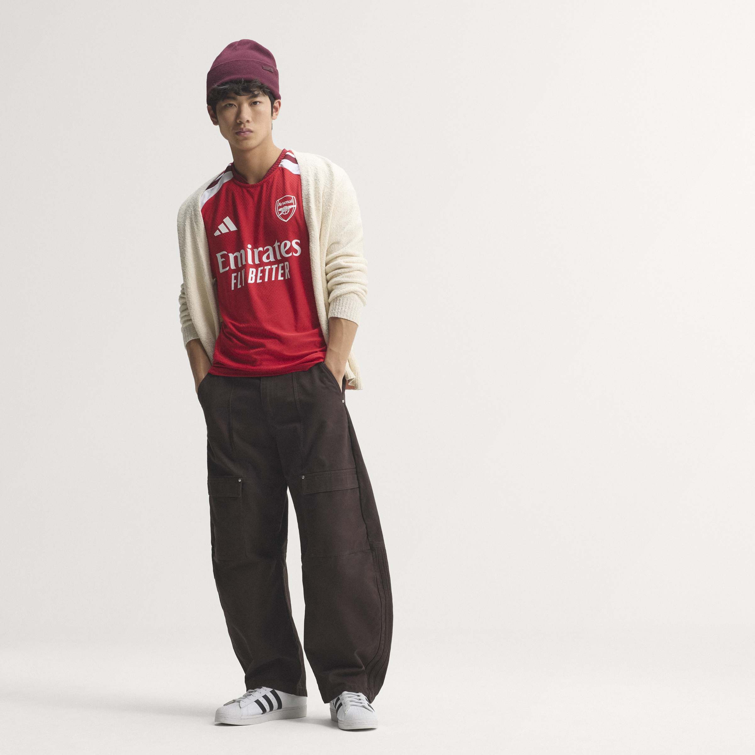 adidas Arsenal FC Home Authentic Mens Soccer Jersey 26 27 Red