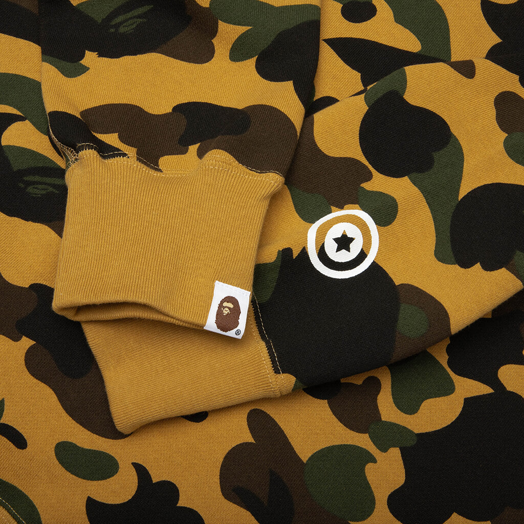 1st Camo Shark Full Zip Hoodie Yellow