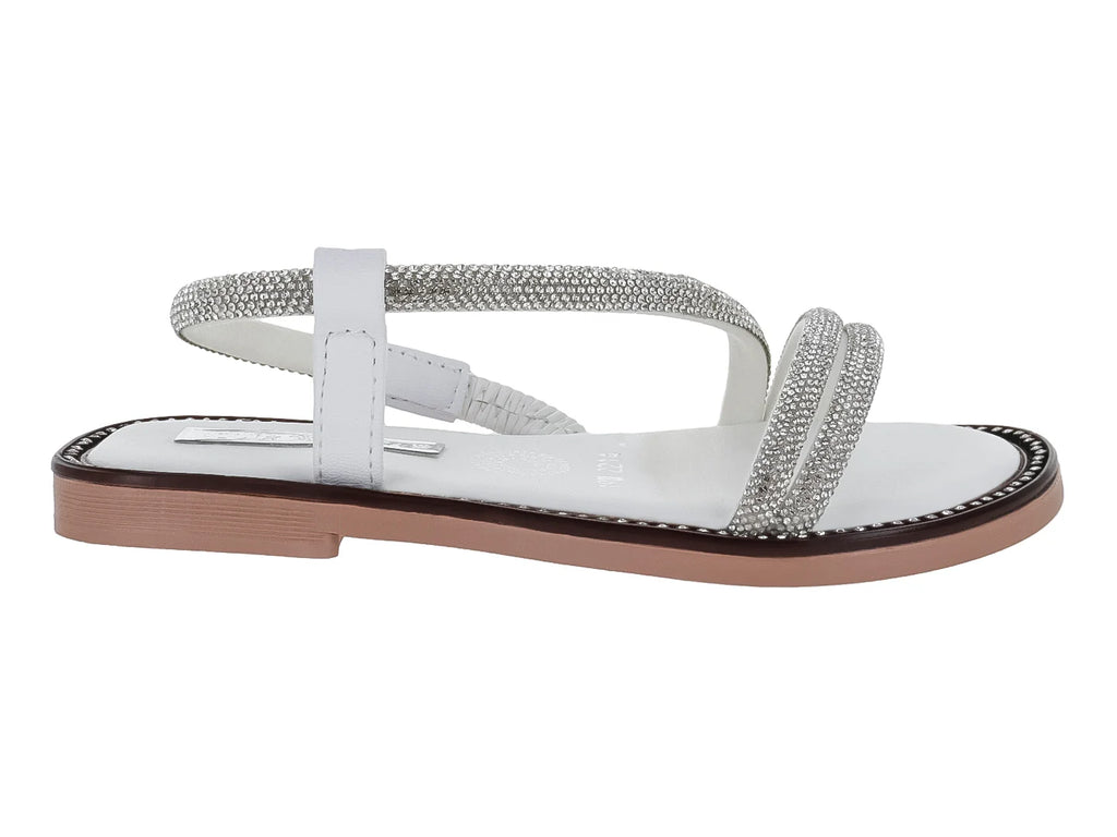 Sandalias Mia Bonita Blanco Plata para Niña