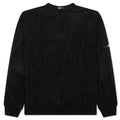 Your Boring Abstract Village Knitted Pullover Black