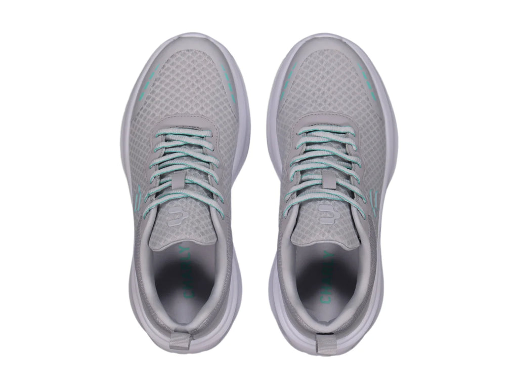 Tenis Charly Road Casual Gris y Aqua para Mujer