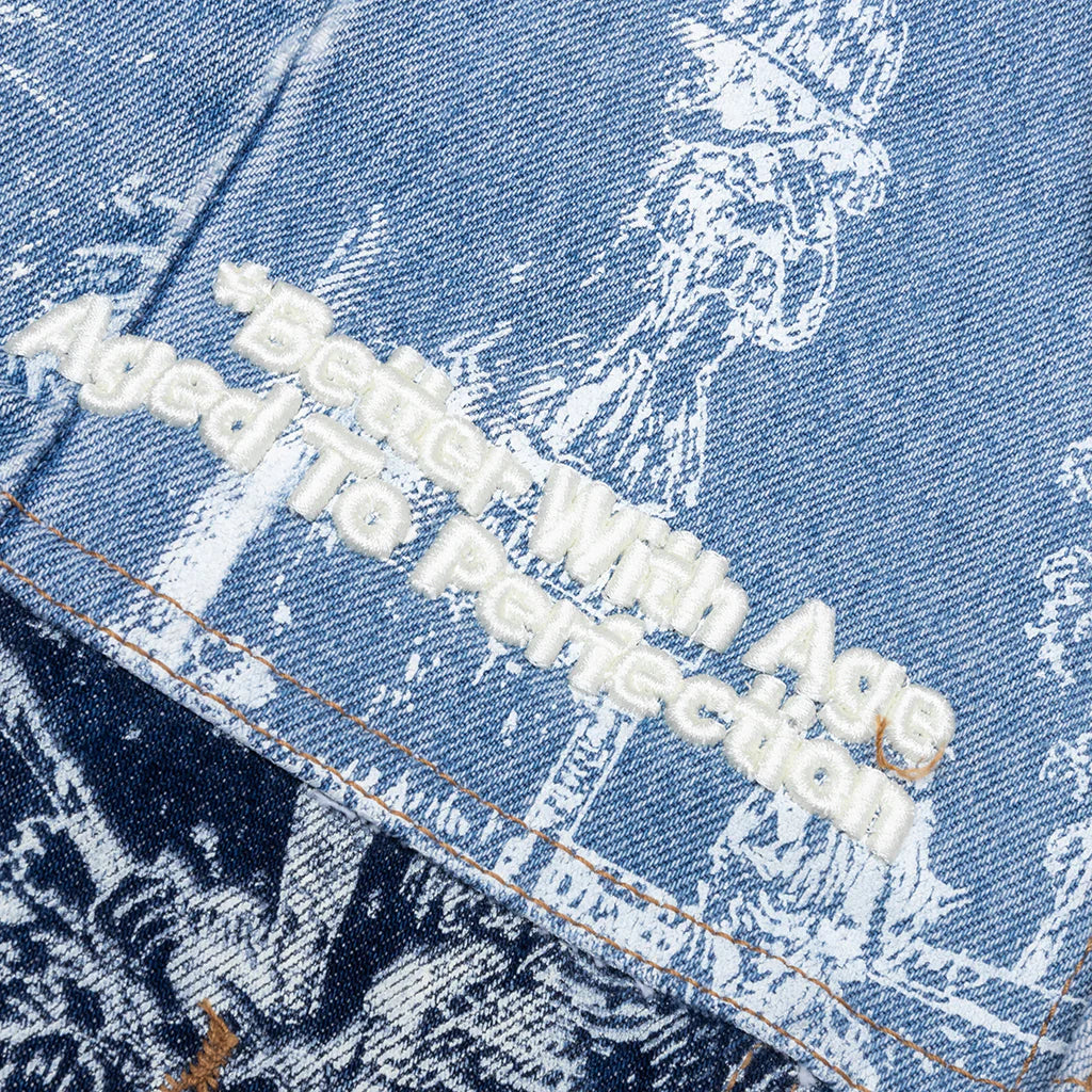 Teresa Reconstructed Trucker Jacket Indigo