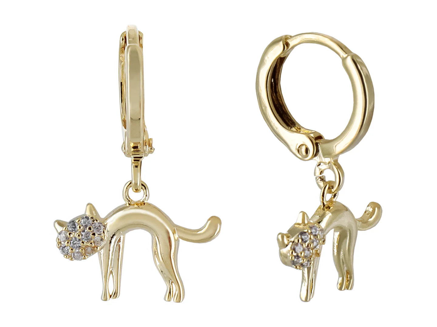 Aretes Unlimited Gatito Dorado para Mujer