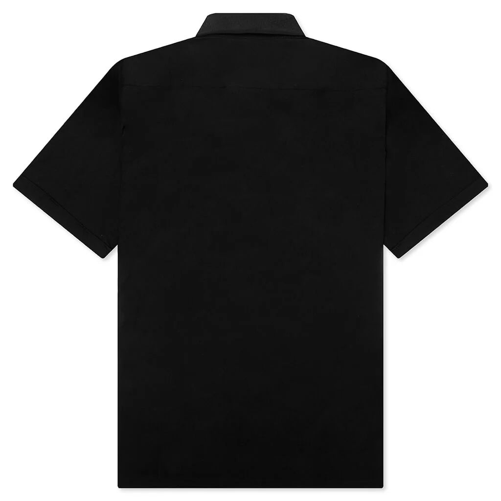 Gros Grain in Poplin Shirt Black