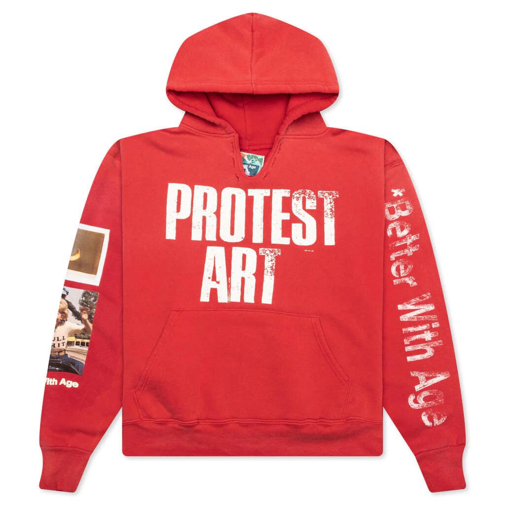 Protest Art Hoodie Red