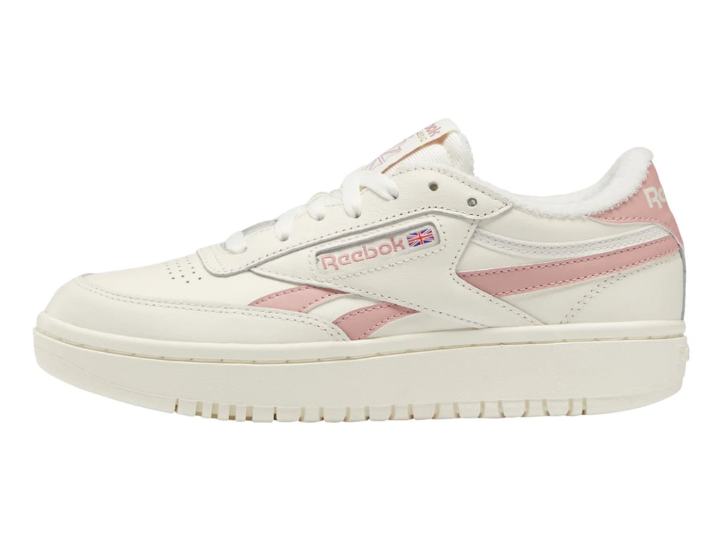 Tenis Reebok Club C Double Revenge Blanco y Rosa para Mujer
