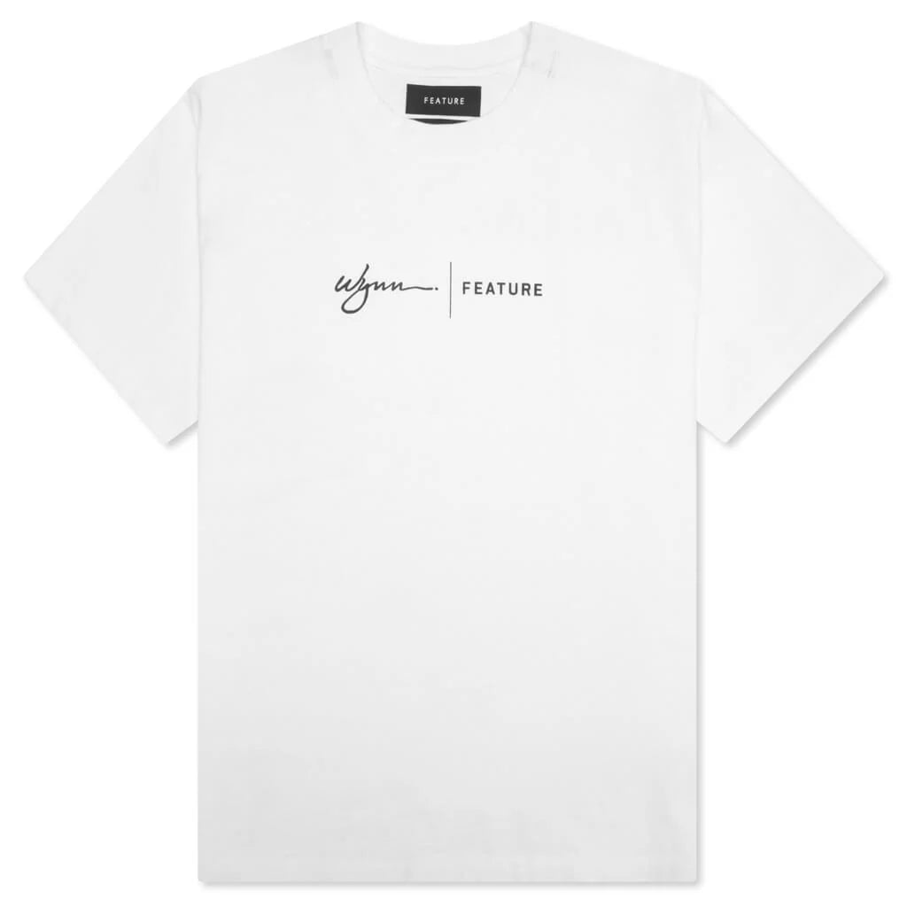 Feature x Wynn Logo Lock Up Tee White