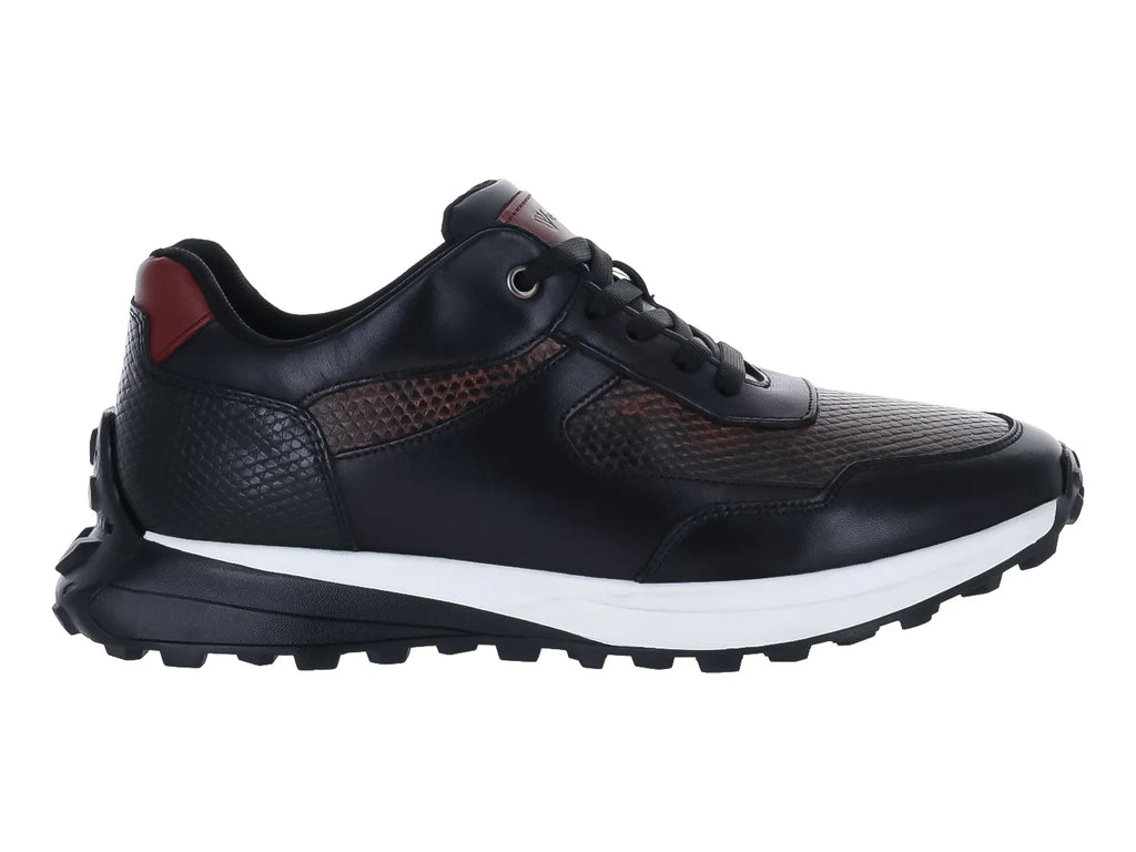 Tenis Vertical Negro Textura Serpiente para Hombre