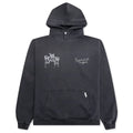 Hand Drawn Thoroughbred Dogs Hoodie Aged Black