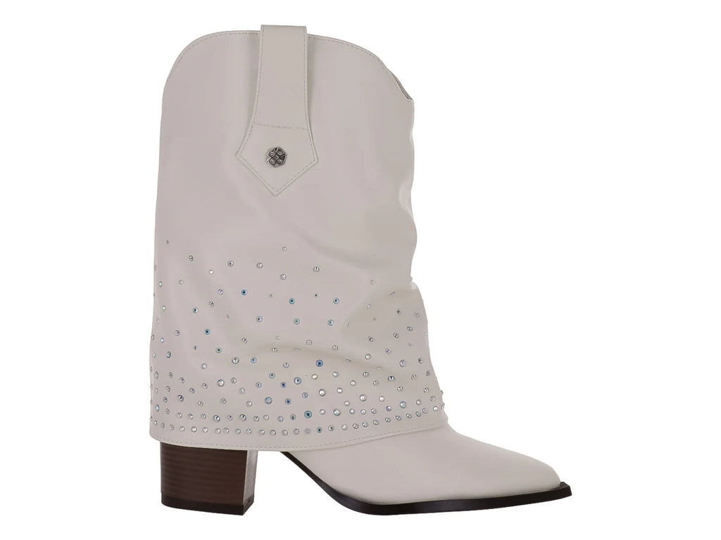 Botas Vaqueras Nomadas Cleveland Late Blancas para Mujer