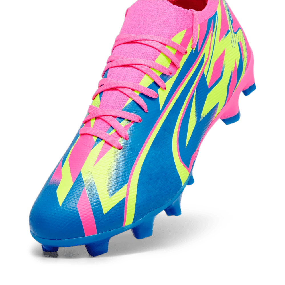 PUMA Ultra Match Energy FG AG Multi Ground Soccer Cleats Pink Yellow