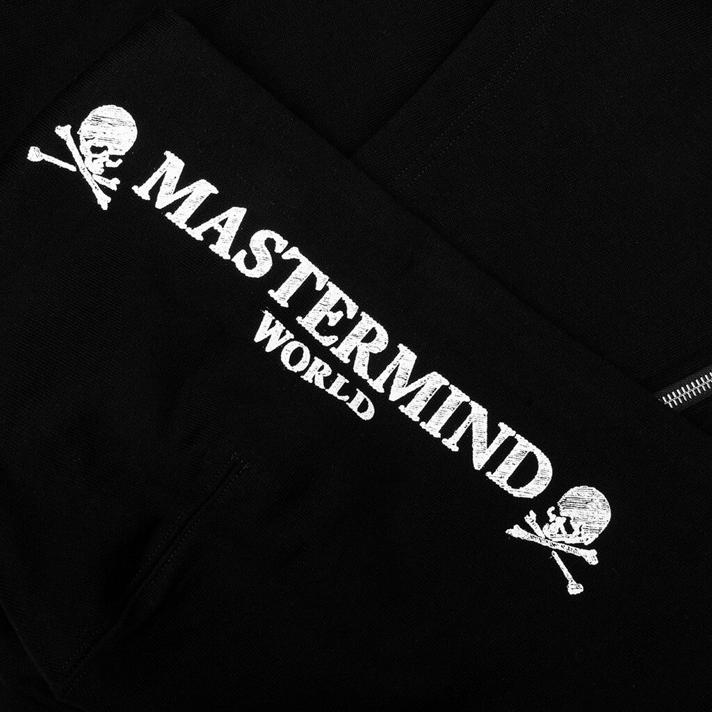 Boxy OG Puffed Zip Up Hoodie Black