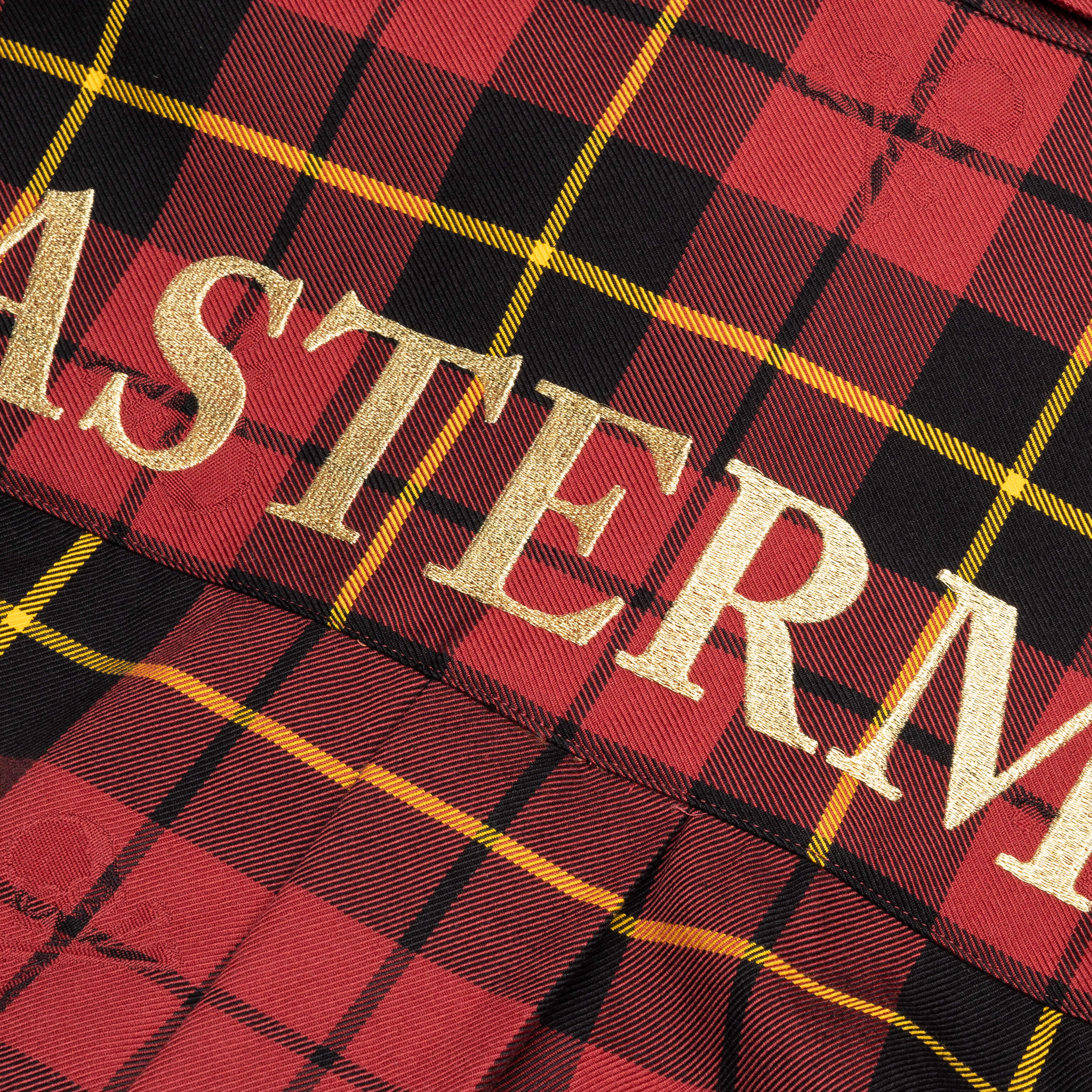Plaid Long Sleeve Woven Shirt Burgundy Plaid