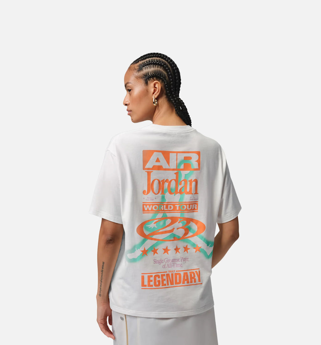 Flight Girlfriend Graphic Womens Short Sleeve Shirt Sail
