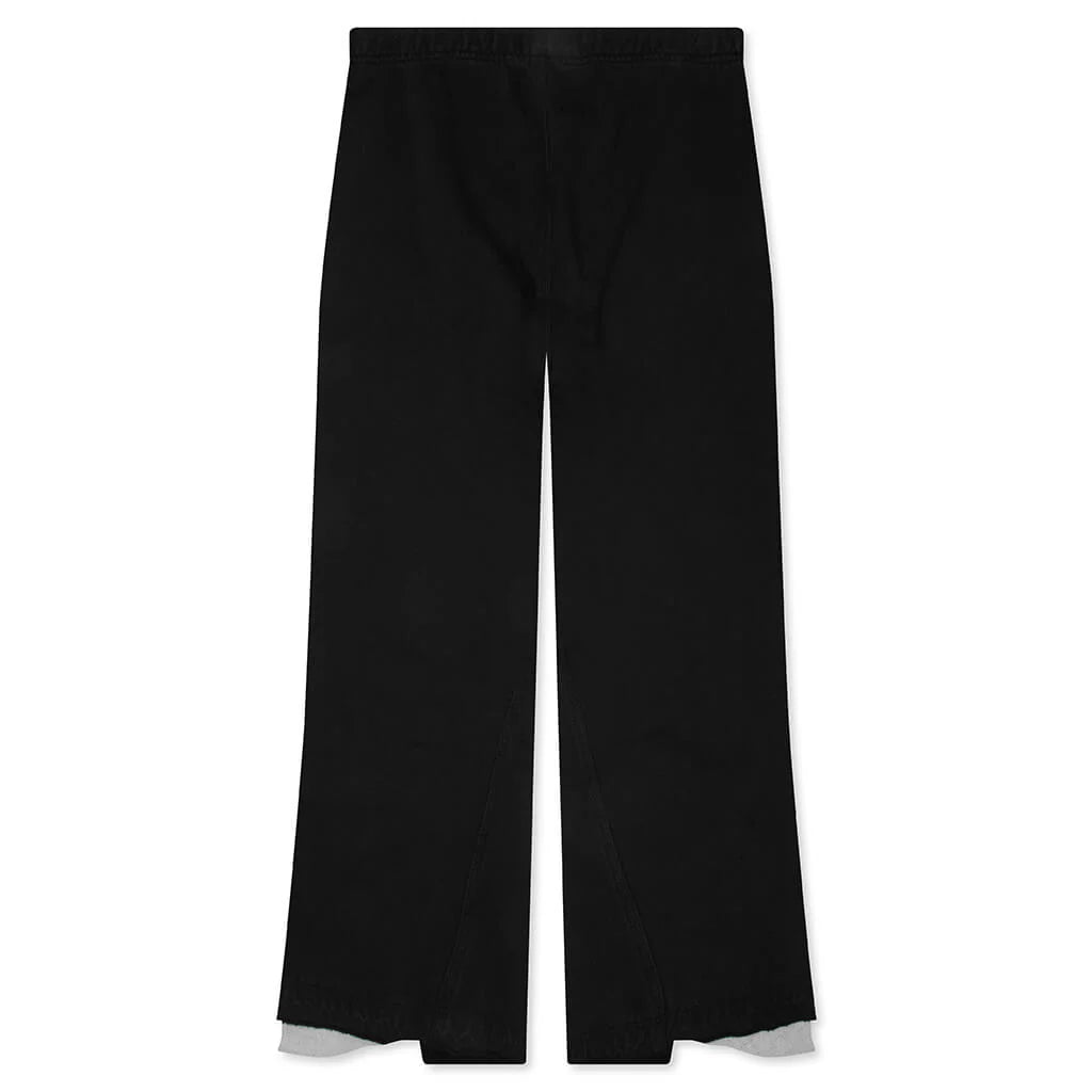 Twisted Leg Sweatpant Flare Washed Black Heather Grey
