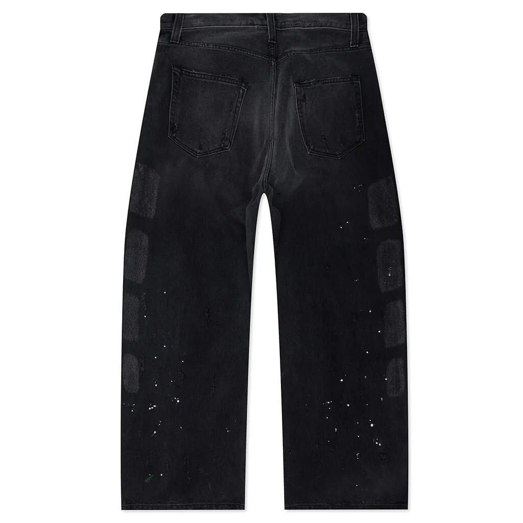 Baggy Moto Pant Washed Black