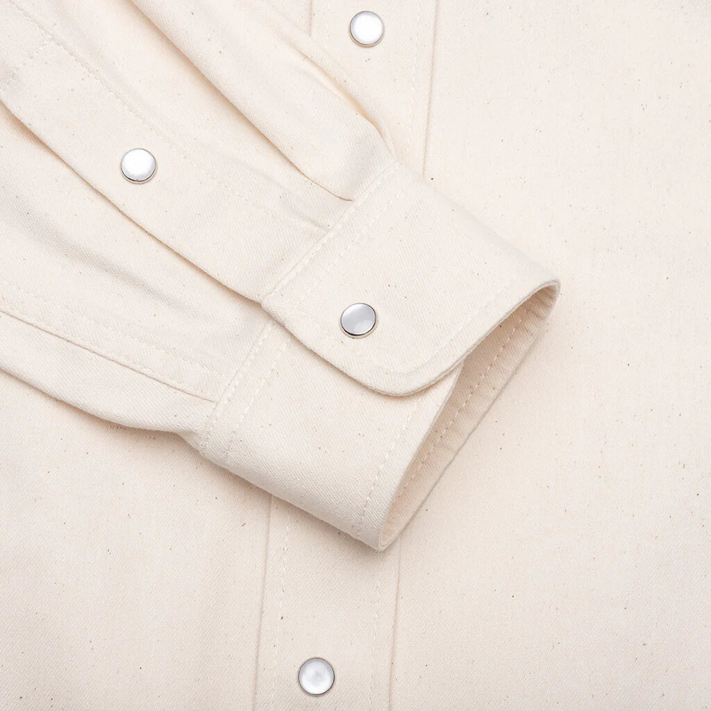 Cream Denim Shirt with Trunakaroo Plaque Bone