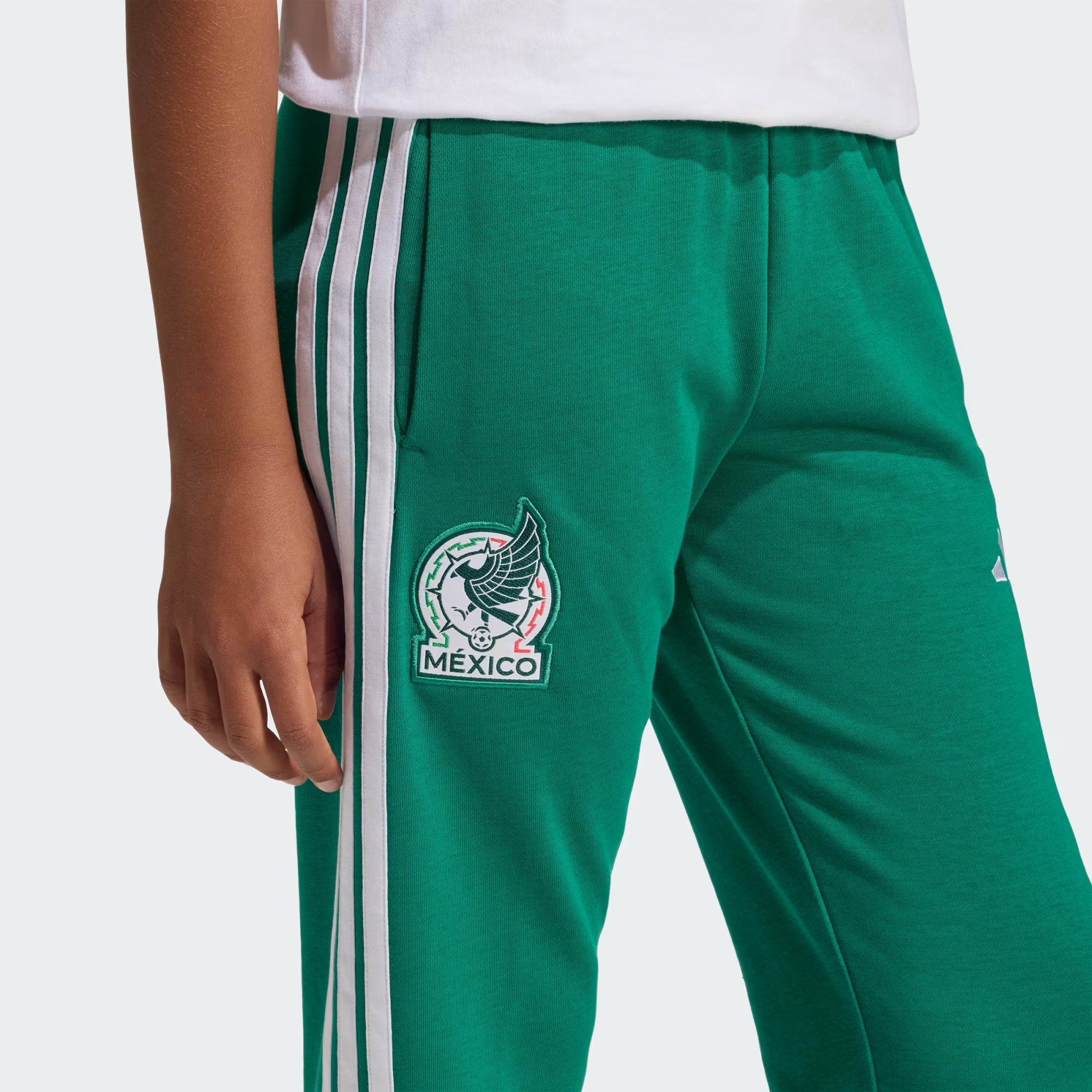 adidas Mexico DNA Youth Soccer Tracksuit Bottoms Green