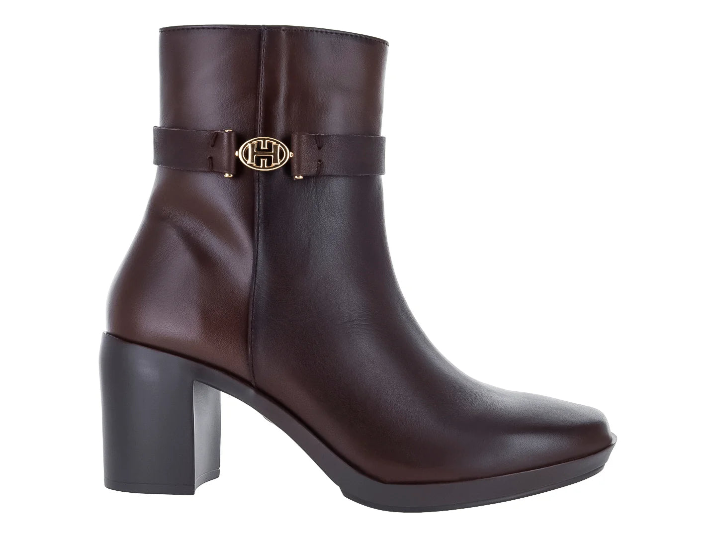 Botines Hispana Piel Castaña para Mujer