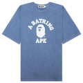 Pigment Dyed College Relaxed Fit Tee Navy