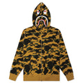 1st Camo Shark Full Zip Hoodie Yellow