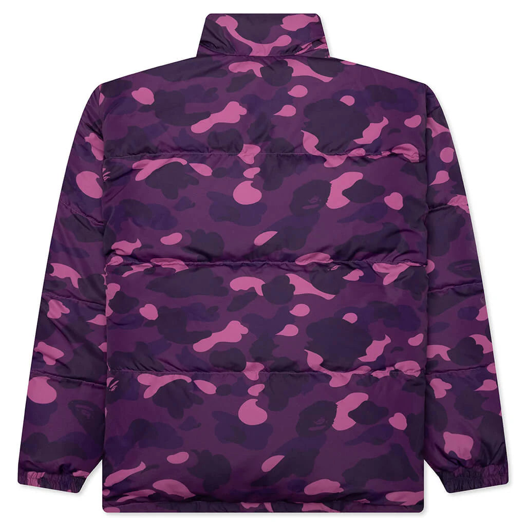 Color Camo Reversible Down Jacket Purple