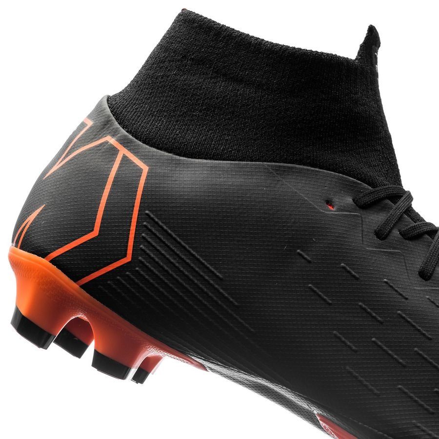 Nike Superfly 6 Pro FG Firm Ground Mens Soccer Cleats Black Total Orange