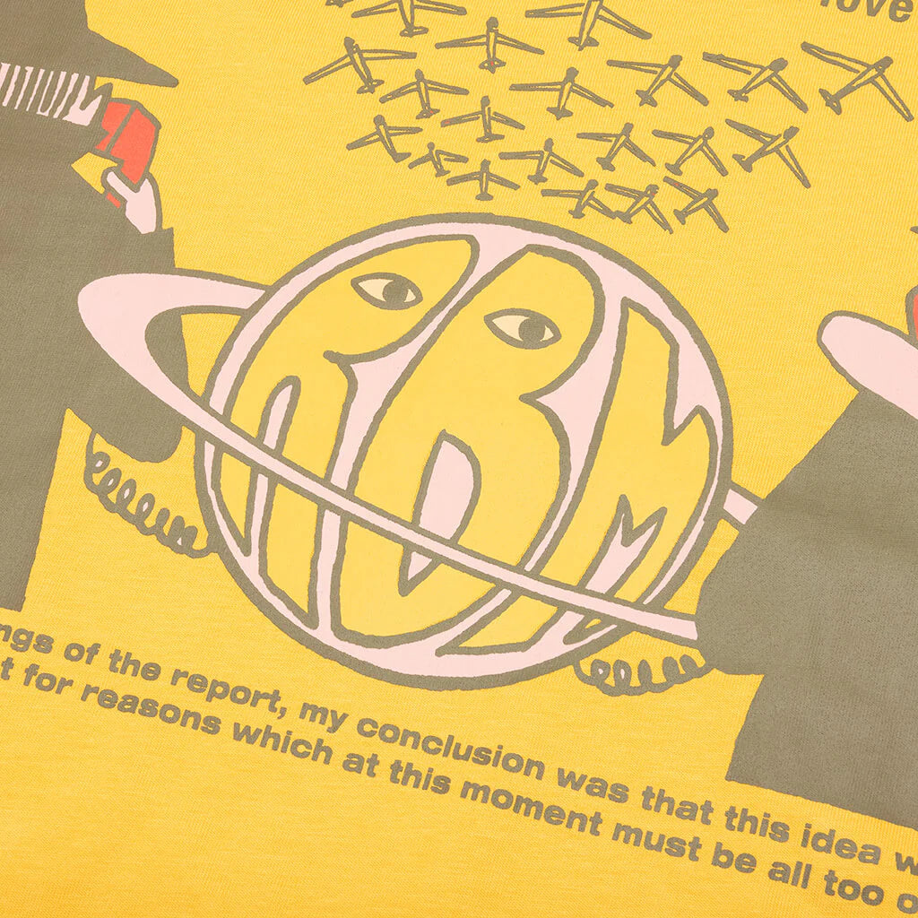 Stop Worrying L S Tee Mustard