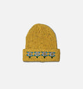 Speck Knit Beanie Mens Hat Yellow