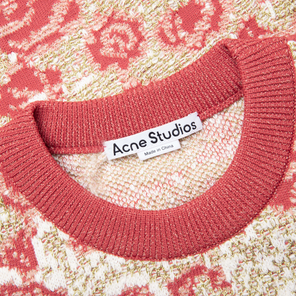 Jacquard Sweater Blossom Pink Gold