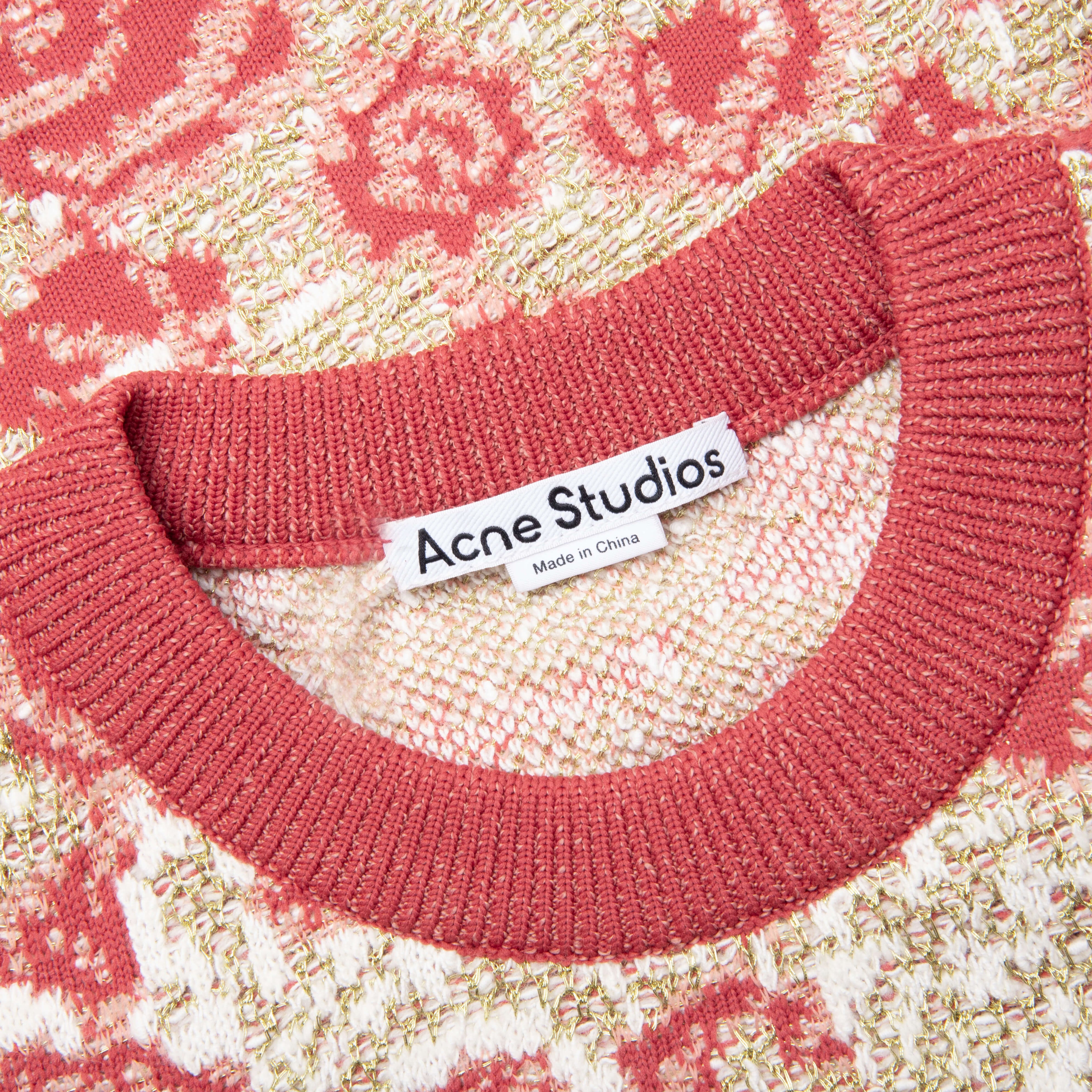 Jacquard Sweater Blossom Pink Gold