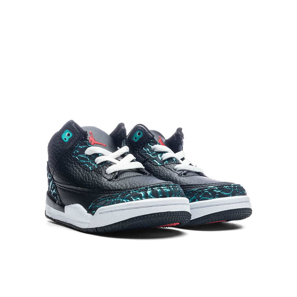 Air Jordan 3 Retro TD Moto Black Siren Red Hyper Jade