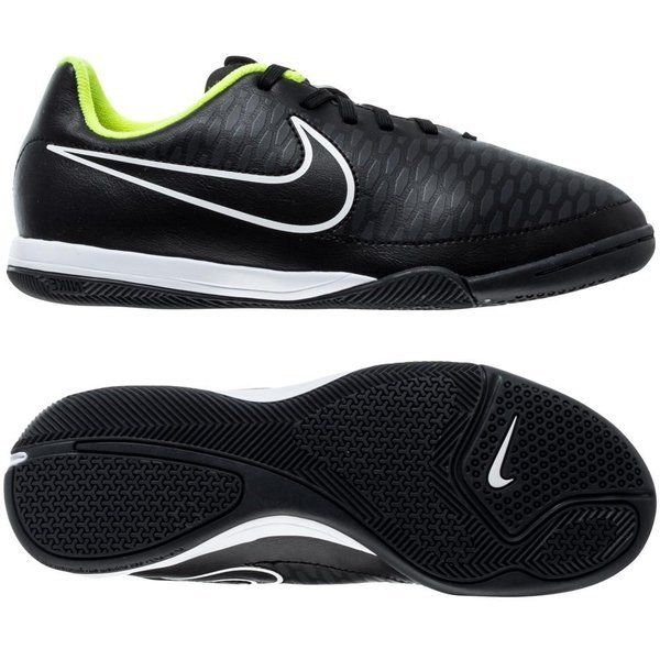Nike JR Magista Onda IC Indoor Soccer Shoes Black White Volt