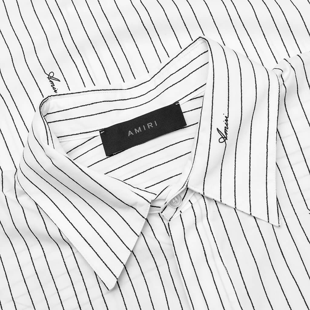 Amiri Script Poplin Shirt White