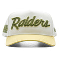 FEATURE x New Era 9Fifty A Frame Snapback Las Vegas Raiders Chrome Silver Yellow