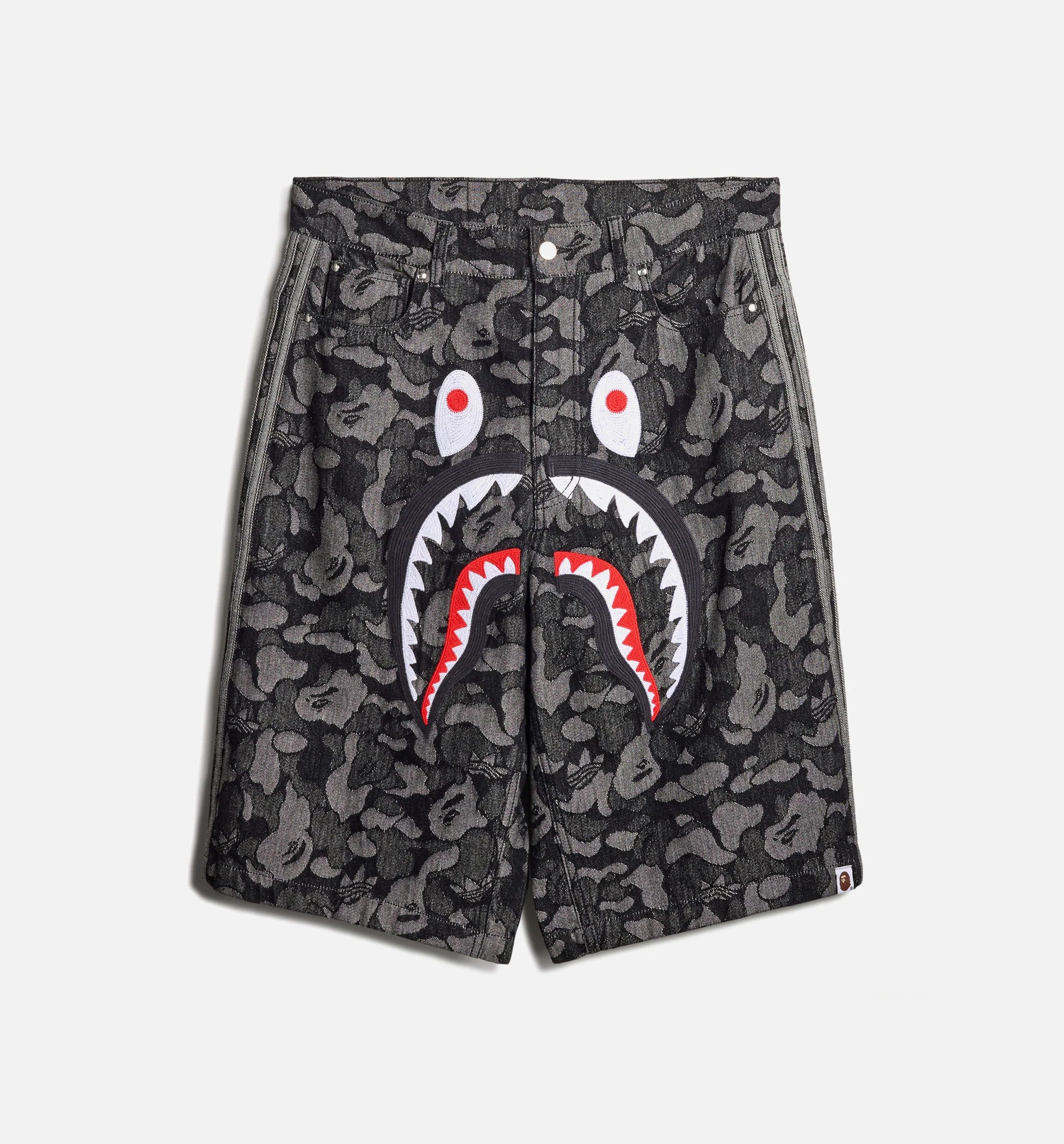 Bape Shark Denim Mens Short Black